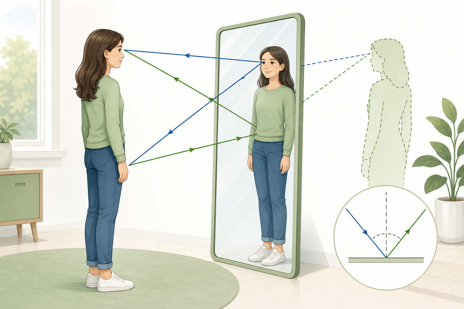 How Reflection Geometry Explains Why Mirrors Flip Left and Right
