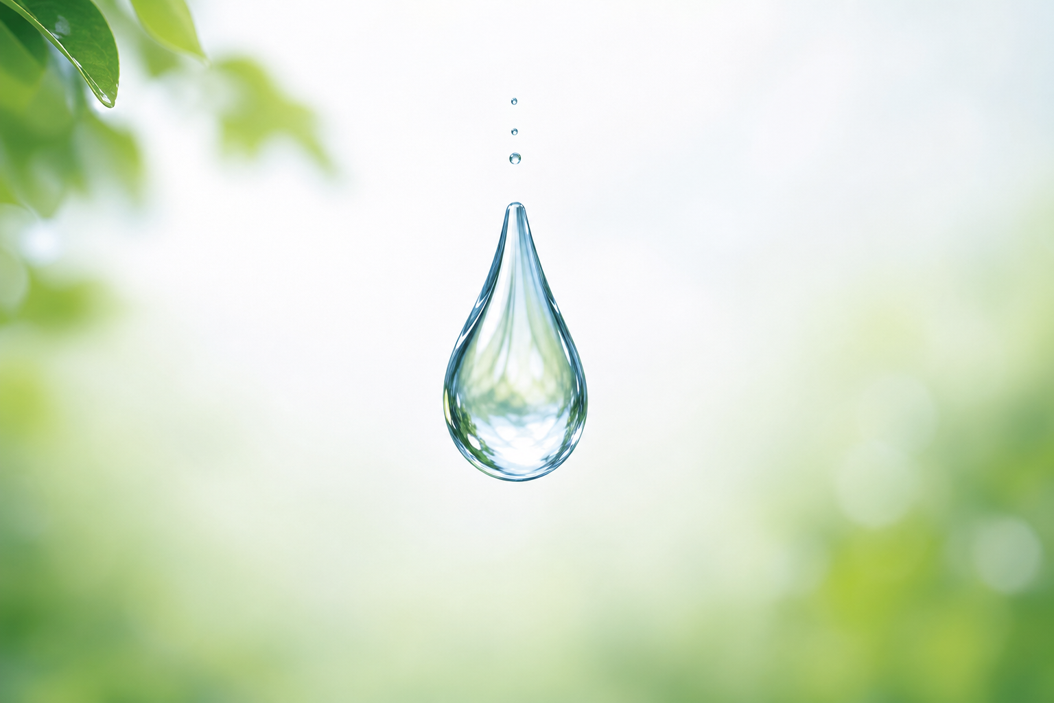 A single raindrop falling through air with gravity downward and air resistance upward