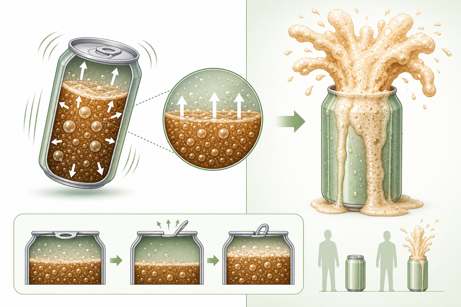Why Shaking a Soda Can Causes It to Explode with Fizz