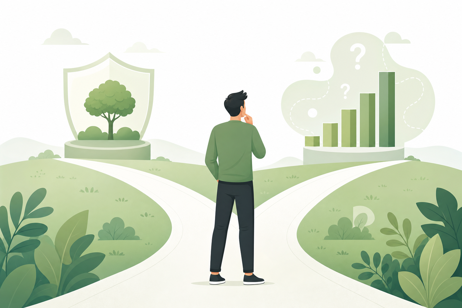 Illustration of risk aversion in decision making.