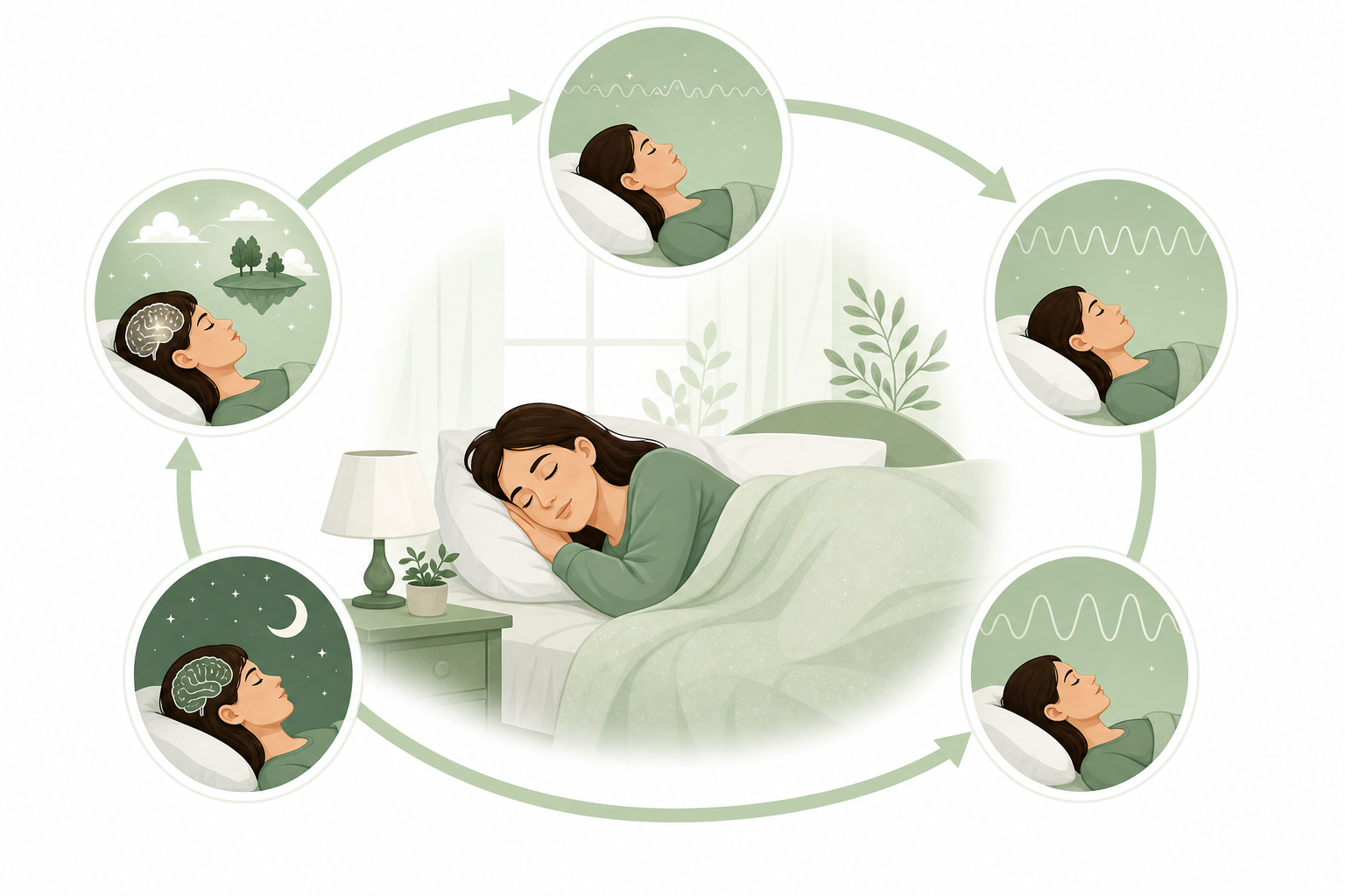 Illustration of sleep cycles